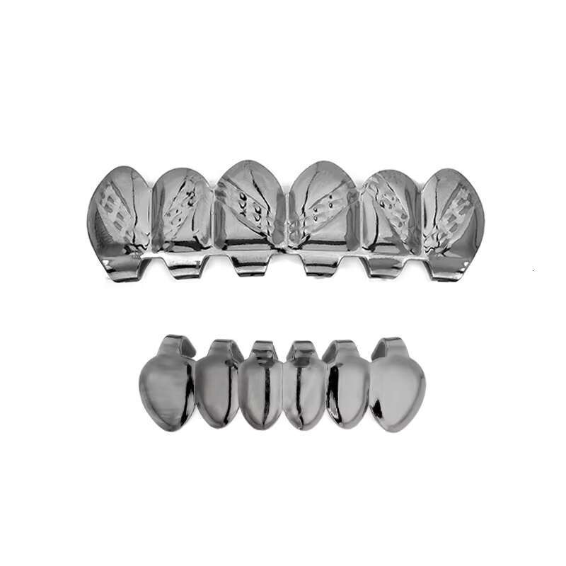 The New Fashion Gold Plated Metal Fake Braces Men HipHop Denture Teeth Grillz Jewelry Accessories