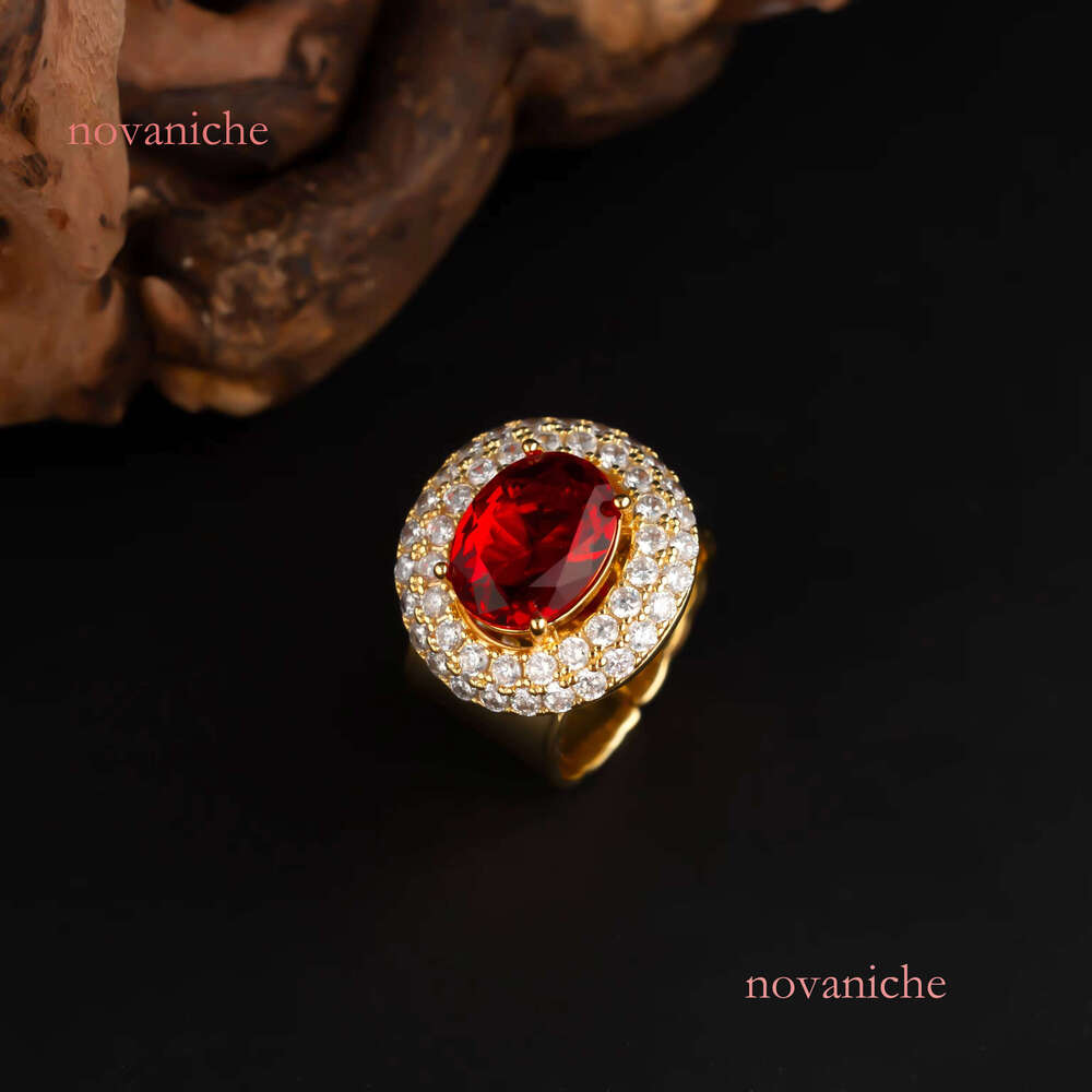 Customized Sier Band Rings Men Full of Zircon Gemstones Rubies Cut Dia Inlay for Engagement Party Jewelry