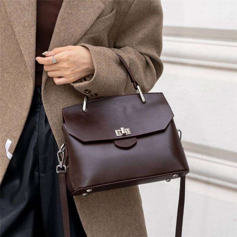 Hifashion Cowhide Genuine Leather Tote Handbags For Women Trend Designer Satchel Purses Work Ladies Shoulder Crossbody Bags