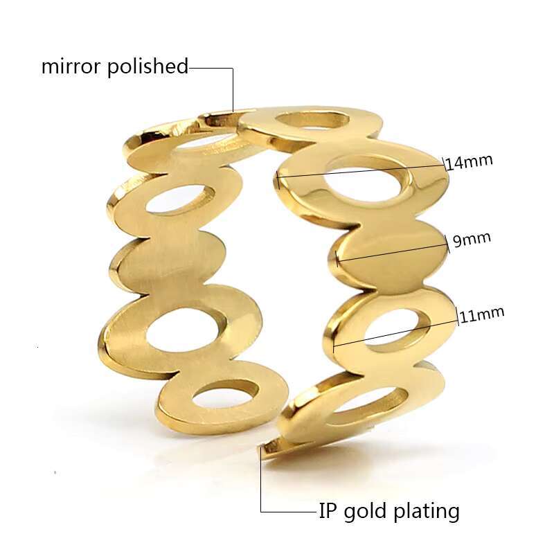 Fashion Popular Geometric Hollow Rings for Women and Men Simple Type Trendy Fashion Rings Jewelry Bijouterie