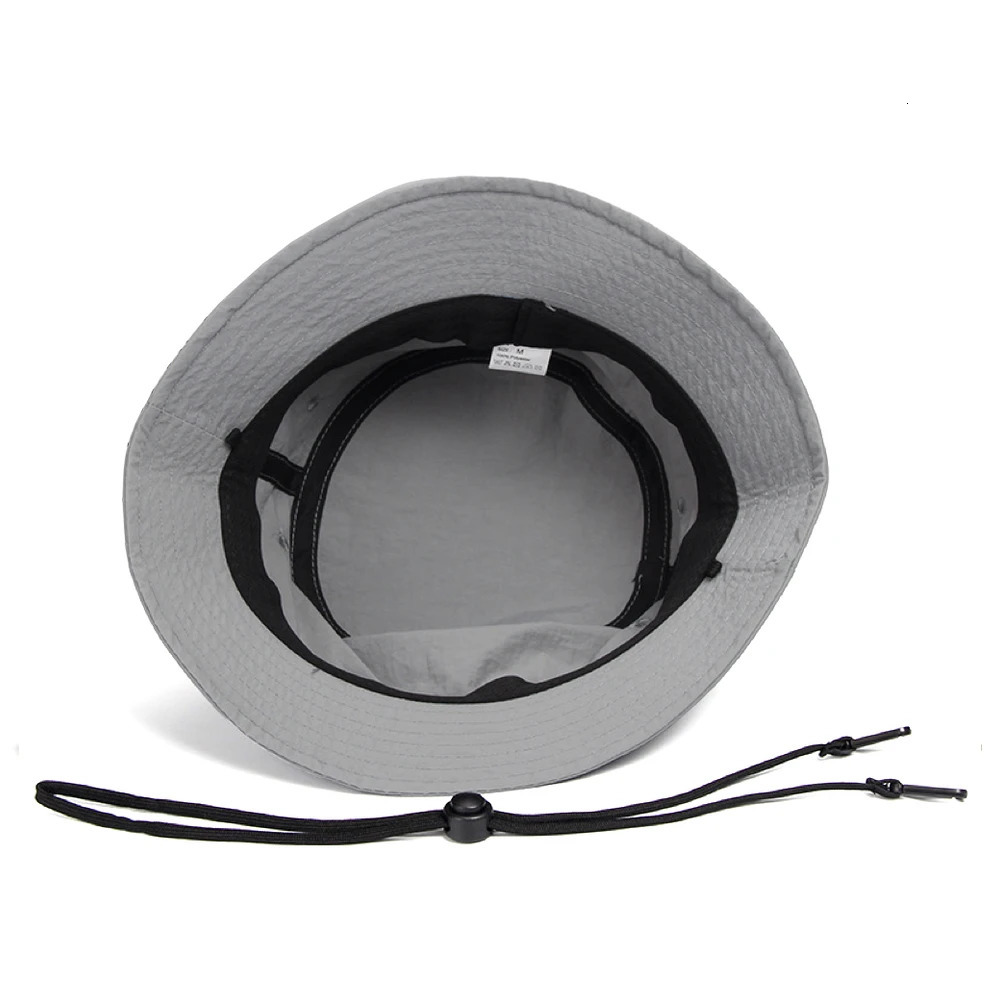 Versatile Camping Hat Waterproof Bucket Hat Summer Outdoor Activities Sun Protection Drawstring Hiking Fishing Sunbathing 250605