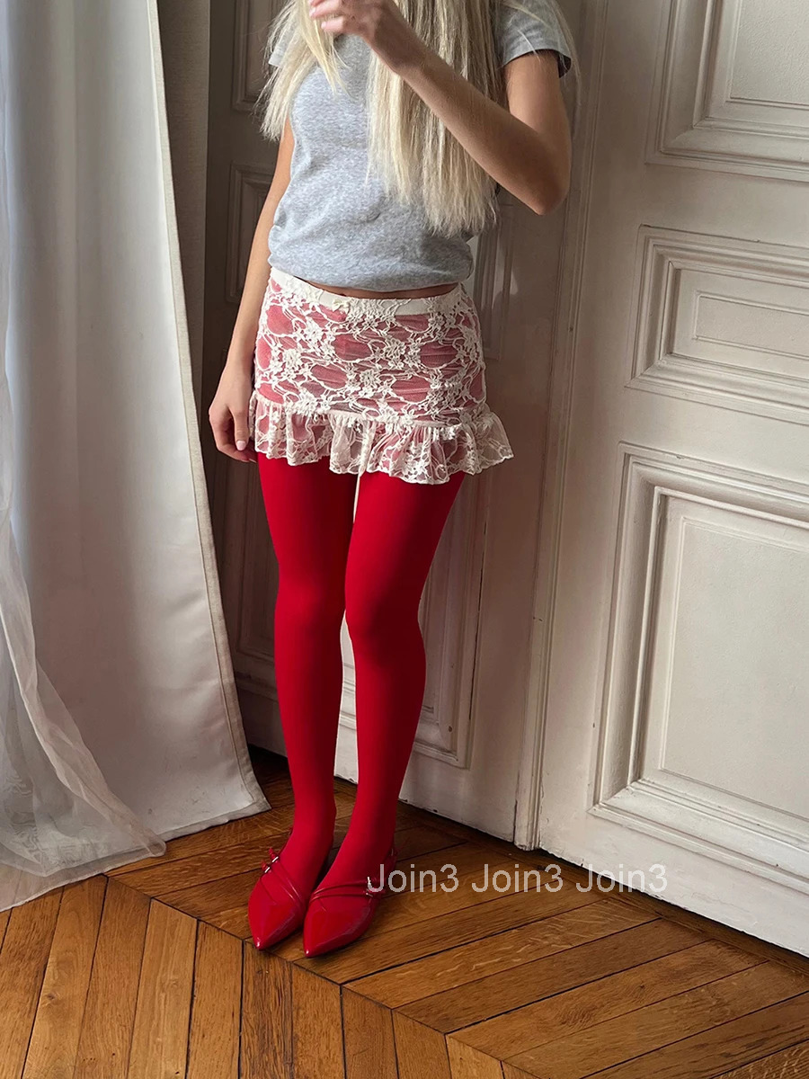 Womens Lace Mini Skirt Elegant Floral Lace Overlay Ruffled Hem Low Rise Short Skirt for Summer Fashionistas