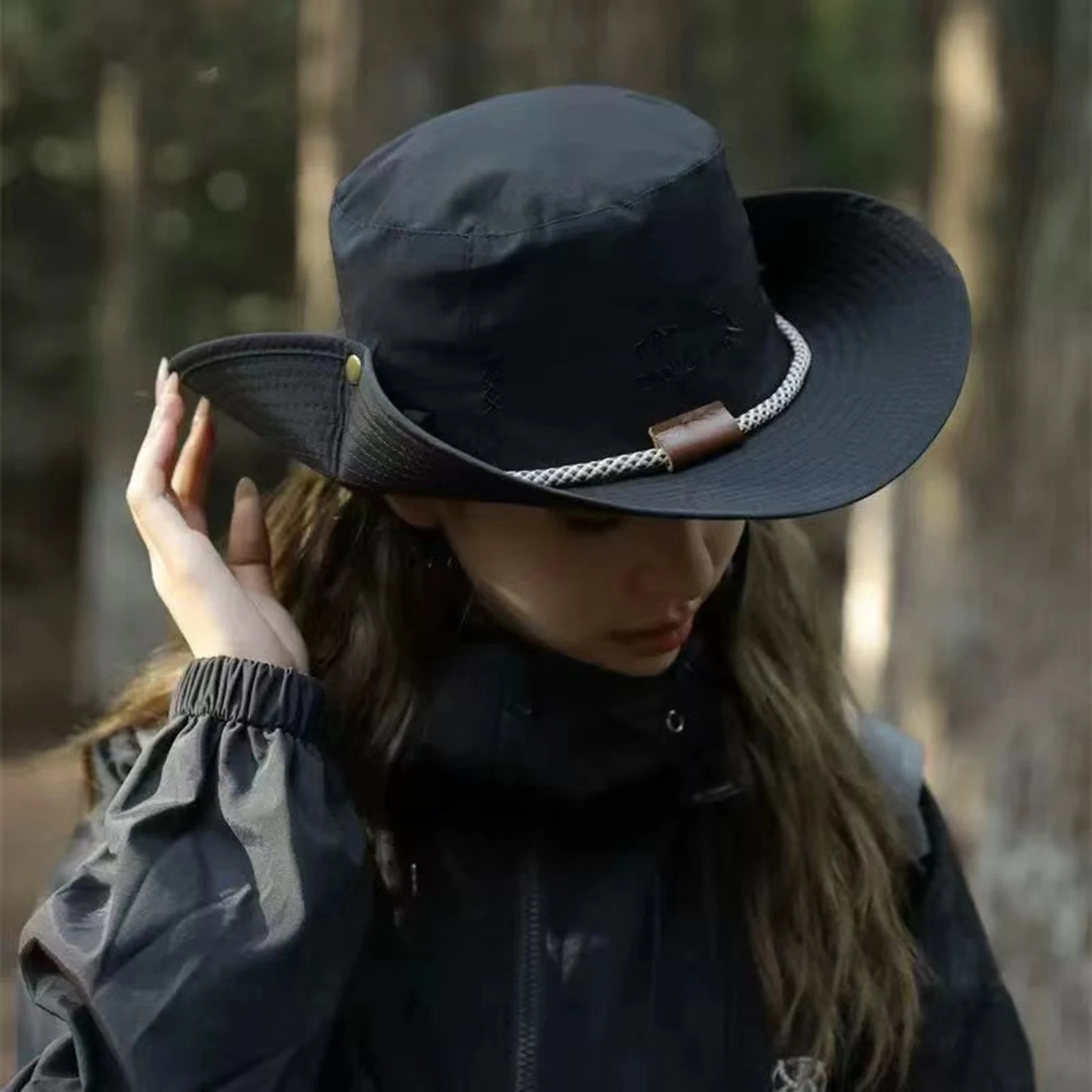 Mens Sun Protection Hiking Hat Outdoor UV-Resistant Bucket Hat Summer Fishing Hat Sunshade Hat for Fishing. 250606