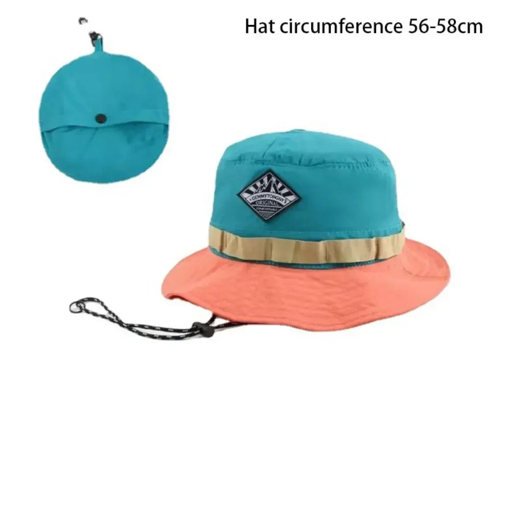 Leisure Vacation Fisherman Hat Japanese Quick-drying Basin Hat Packable Hat Summer Sun Hanging Bag Adjustable Visor Hat 250606