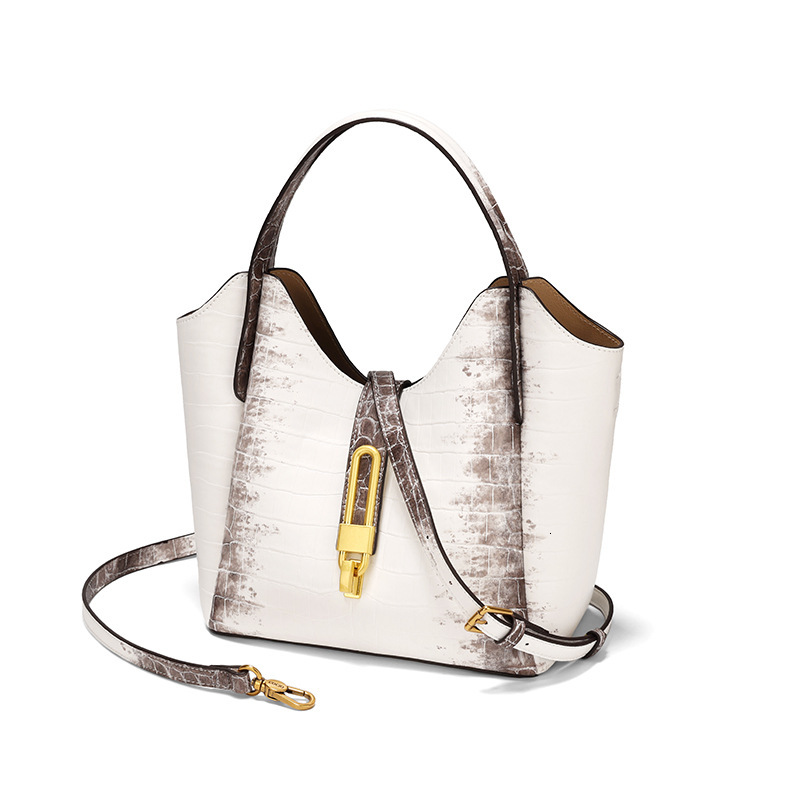 Free shipping High-Quality Niche Design Designer bags Crocodile Pattern Bag 2025 New Women's Fashion Versatile Shoulder Luxury Underarm Bucket Ba