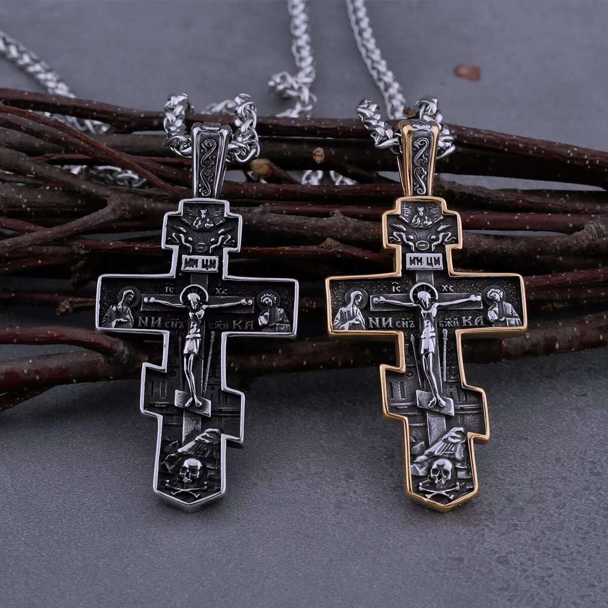 Christian Cross Pendant Cyclist Hip Hop Necklace Stainless Steel Mens Jesus Cross Necklace Pendant Bulk Items Wholesale