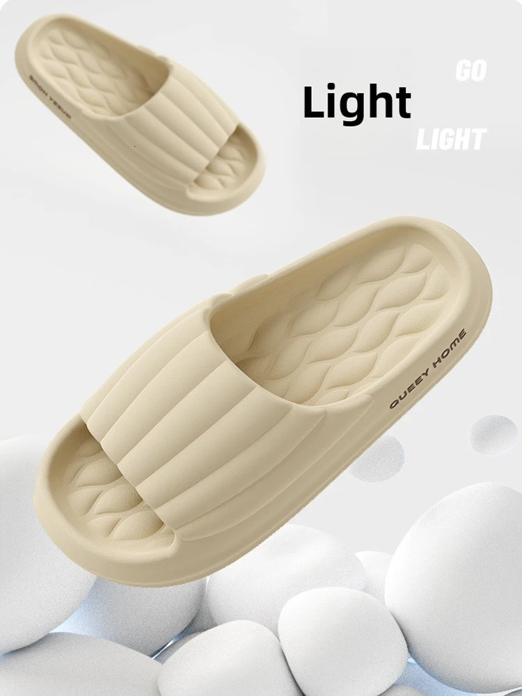 Womens Super Soft Eva Thick Platform Slides Minimalist And Comfortable Indoor Bathroom Non-Slip Slippers Womens Slippers 250605