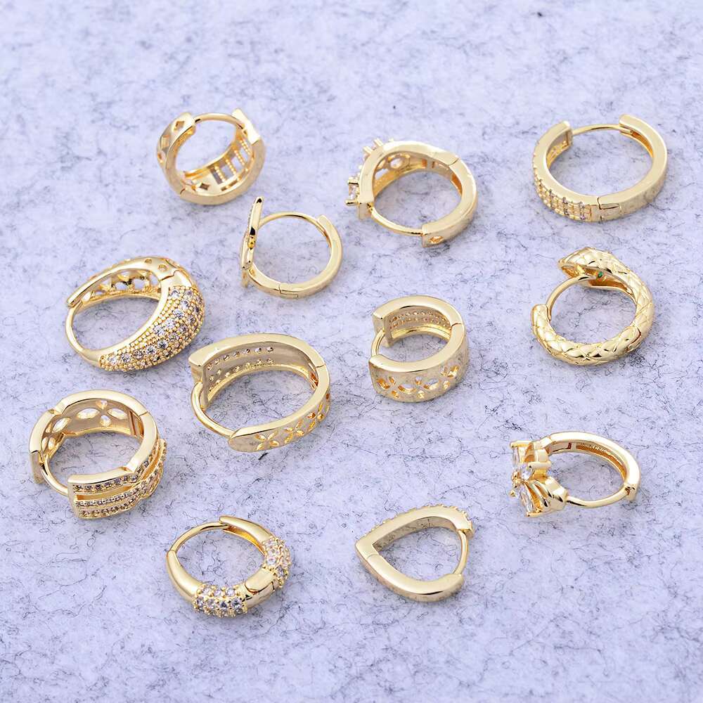 Fashion Designs 18k Gold Plated Earring Jewelry Gold Stud Women Geometric Non Tarnish Waterproof Jewelry Earring
