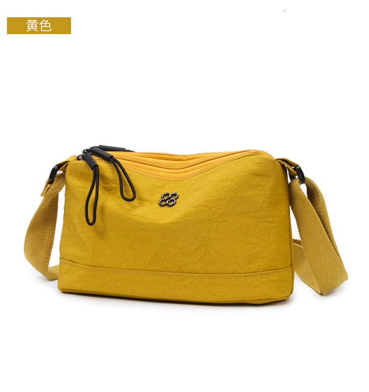 2024 Early Autumn New Commuter Shoulder Multi-Compartment Versatile Nylon Small Square Women's Simple Solid Color Crossbody Bag