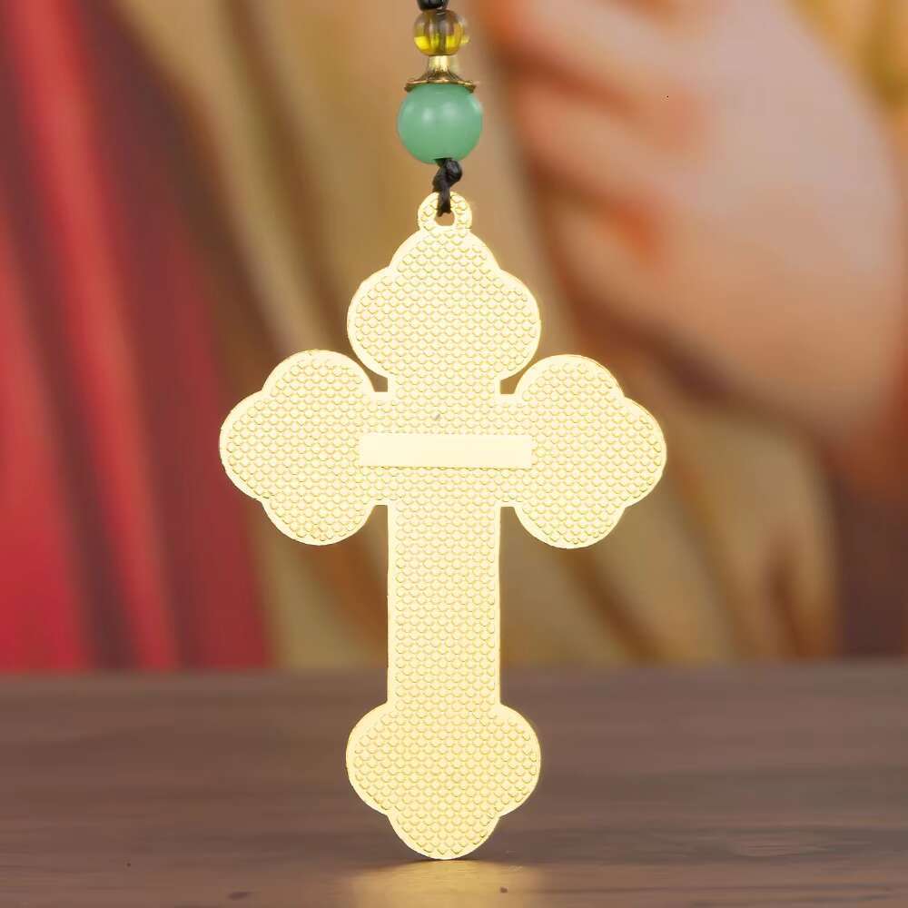 Catholic Rosary Necklace Jesus Crucifix Religious Cross Pendant Chain Jewelry for Men and Women Christian Devotional Gift