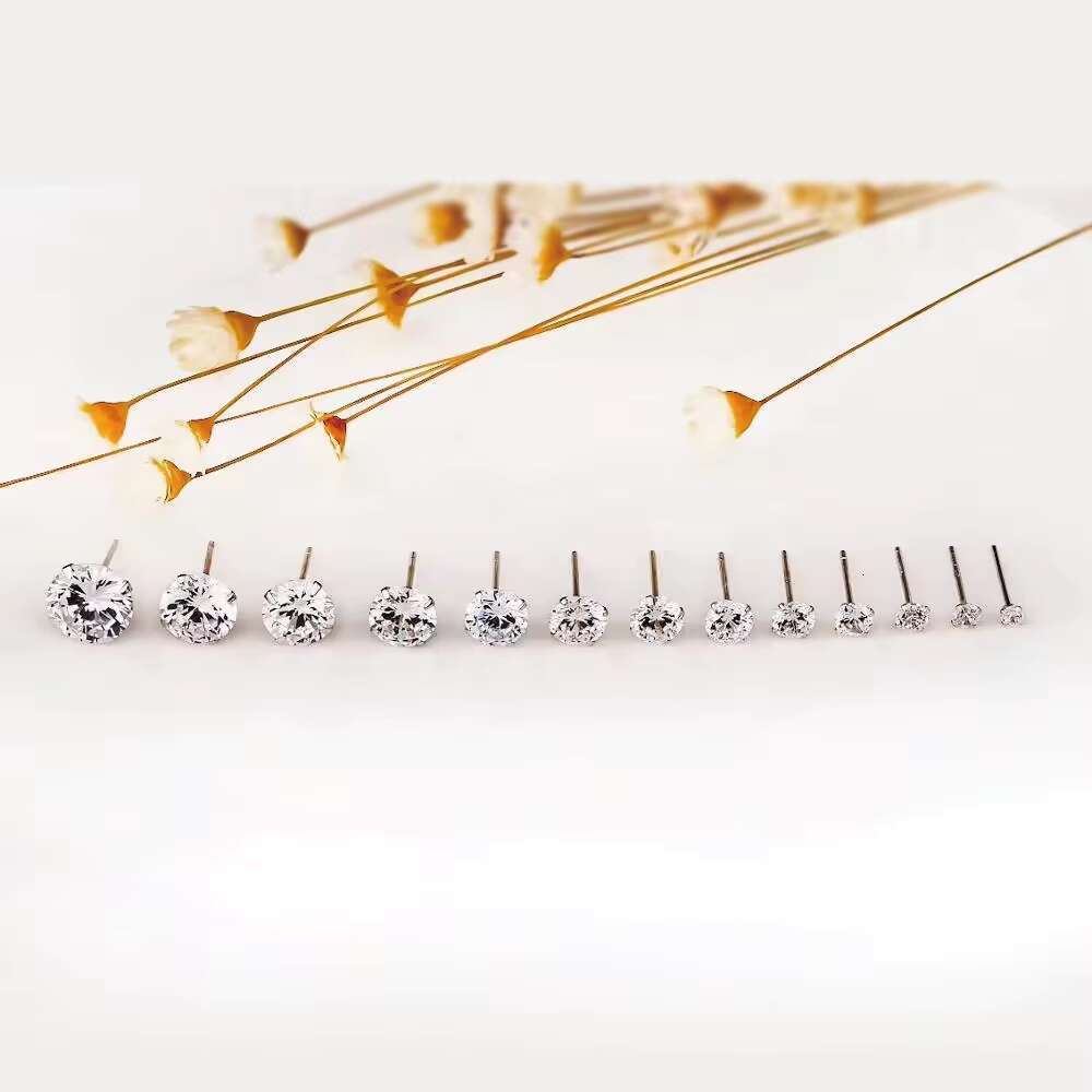 925 pure silver ladies 3mm to 10mm moissanite earrings