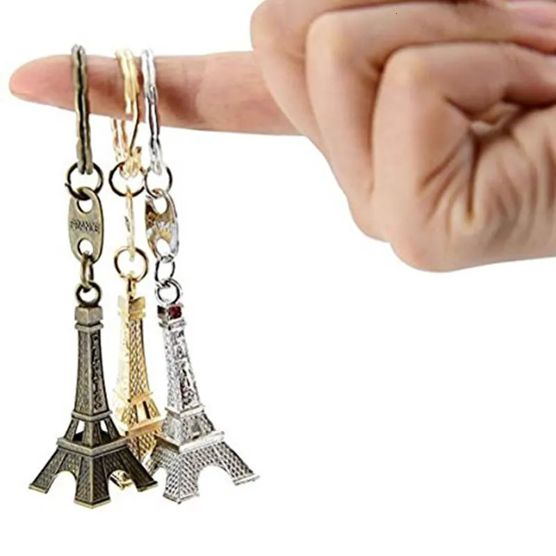 10pcs Eiffel Tower Keychain Retro Keychain Decorations Purse Charms Statue Model Prom Keychain French Souvenirs 250530