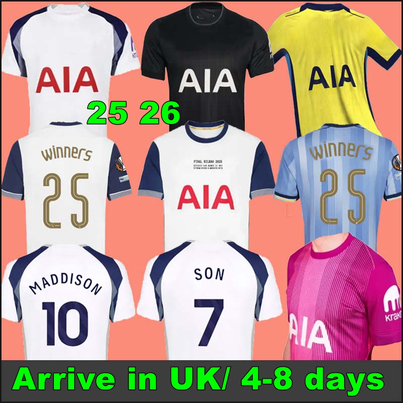Men KIDS 24 25 26 SON Soccer Jerseys 2025 2026 jersey Football shirt ROMERO VAN DE VEN KULUSEVSKI BISSOUMA RICHARLISON PEDRO PORRO MADDISON VICARIO BERGVALL GRAY