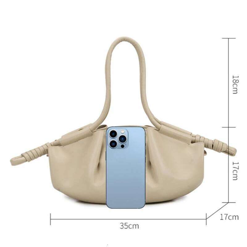 Meet You Fashion Pleats Design Cloud Trendy Women s Soft Leather Handbag New High Quality Commuter Crossbody Bag bag