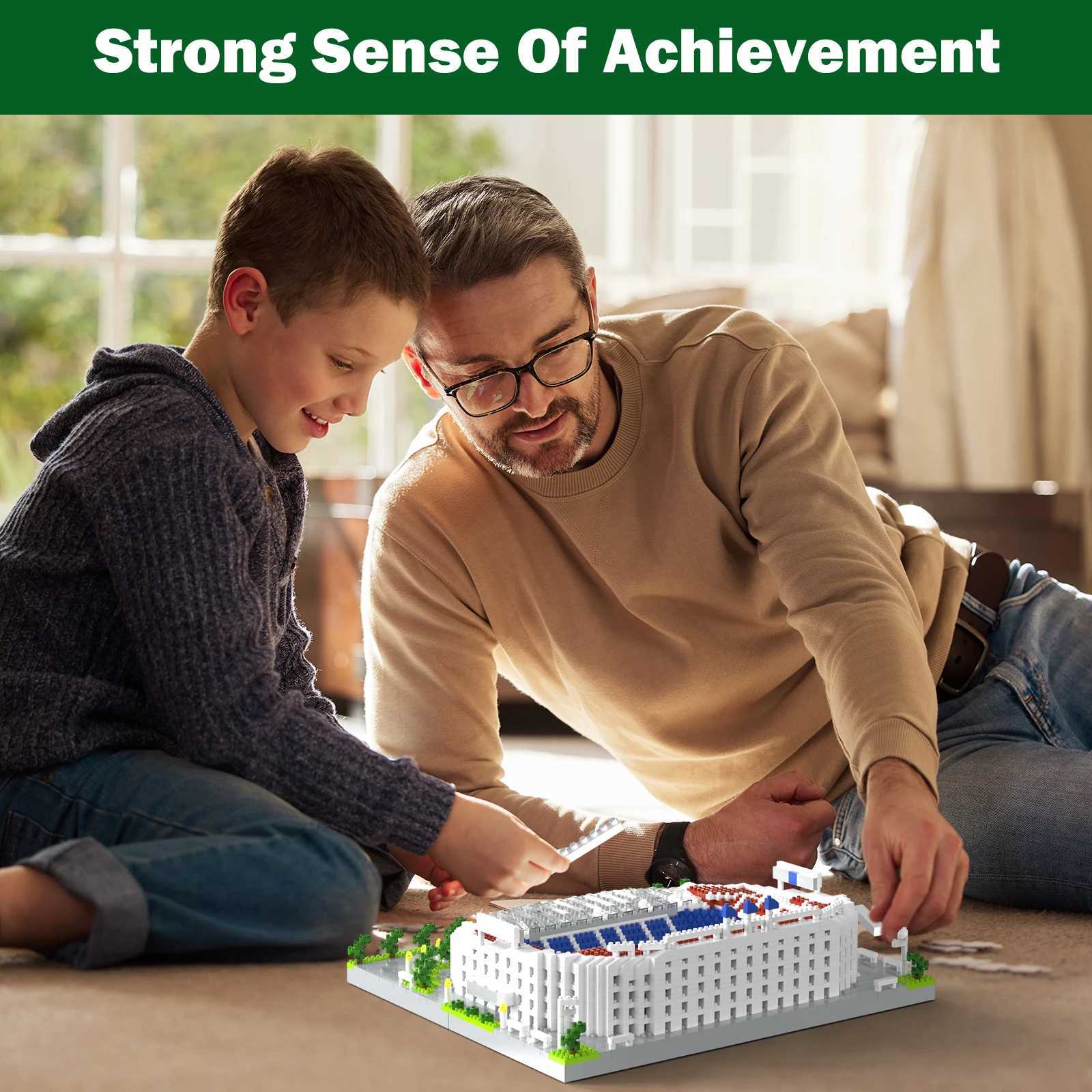 Barcelona Soccer Stadium Micro Blocks Building Sets Mini Bricks Architecture Building Block Toys for Adults Football Field Gift Z250607