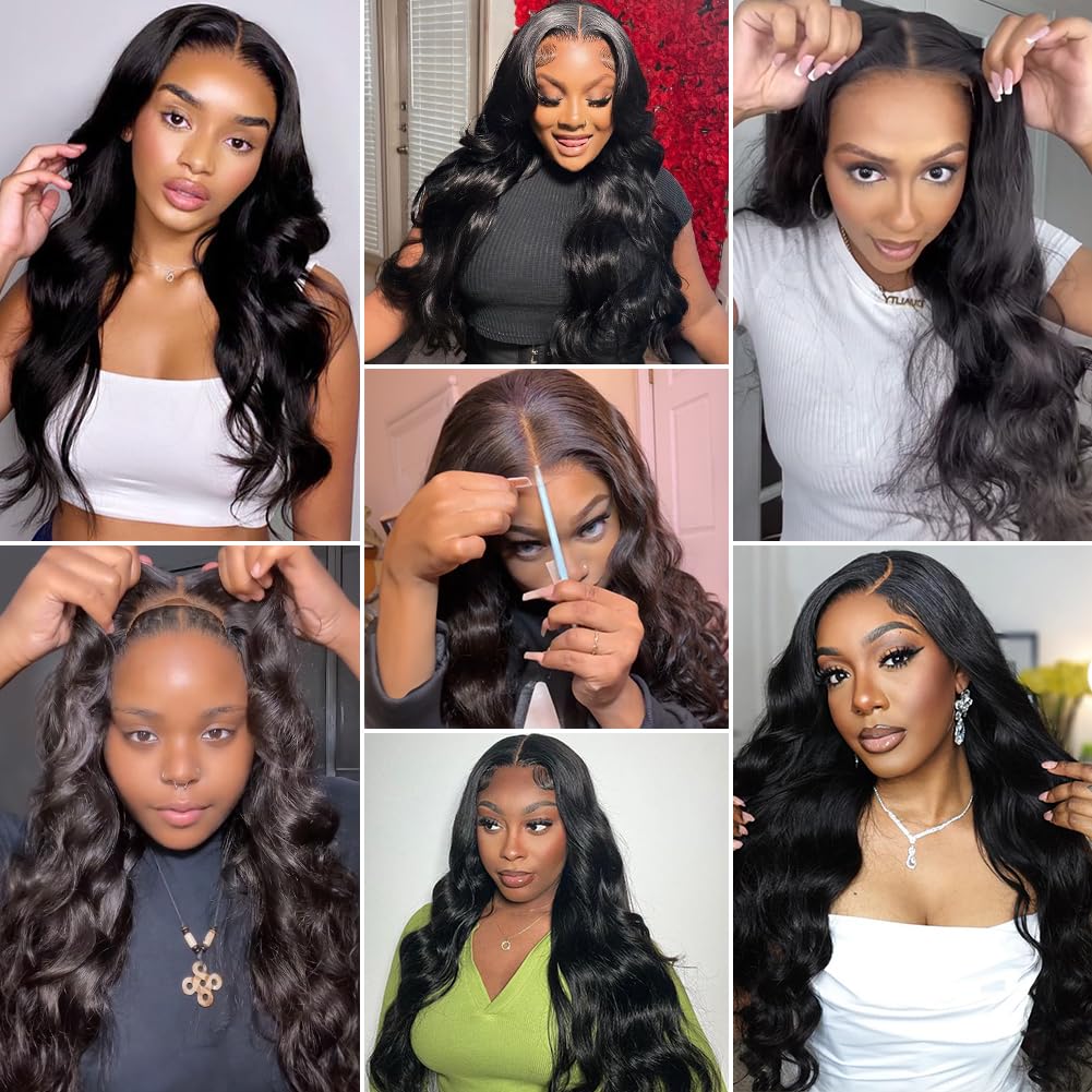 Body Wave Wear And Go 100% Human Hair Wig Pre Plucked Ready To Wear For Women Precut 4x4 5x5 9x6 13x4 Transparent Lace Front Wigs