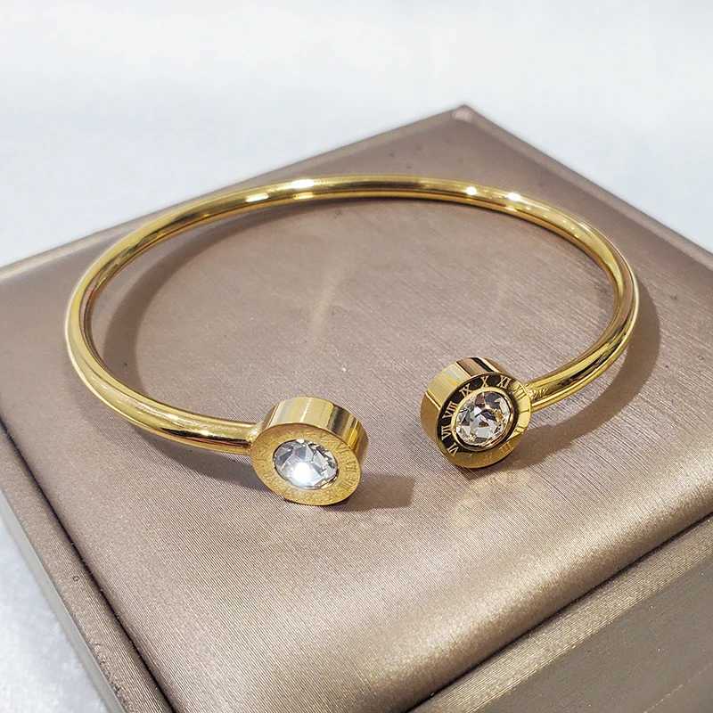 Luxury Roman Numeral Necklace Earring For Women Party 316L Stainless Steel Jewelry Set Gift Box Z250607