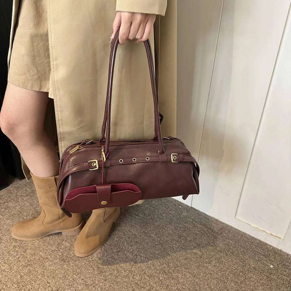 Retro Pu Leather Shoulder Crossbody Bag All-match Handbags and Purses 2025 Hot Sale Tote Bags for Women Girls Bolsa Mujer