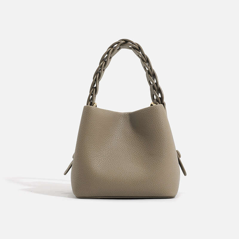 Niche Design Woven Bucket 2024 Autumn New Fashion Basket Bag Mini Shoulder Crossbody Handbag