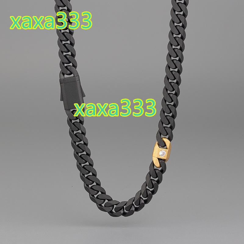 Men's Hip Hop Style 925 Silver Black Gold Plated Diamond Pendant Necklace 925 Silver Miami Sandblasted Black Cuban Linklace