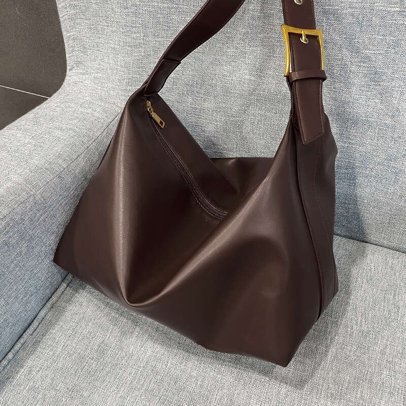 Women Simple Korean Style Tote New Soft Leather Versatile Ladies Crossbody Large Capacity Shoulder Bag