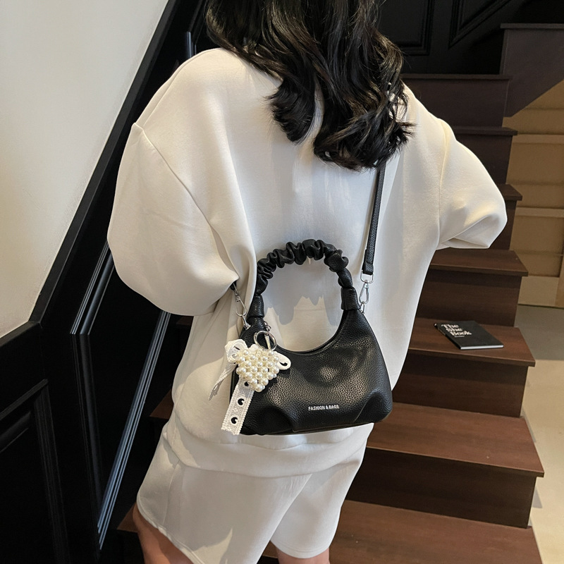 designer Niche Design Pleated Handbag Underarm Women's Bag 2025 Summer New Korean Style Trendy Shoulder Bag High-end Crossbod