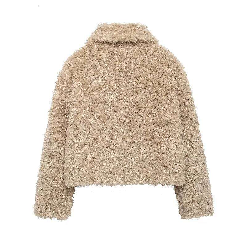 2025 Women's Teddy Faux Sheepskin Coats for Warm Winter Fluffy Jacket Women Short Hairy Coat Woman