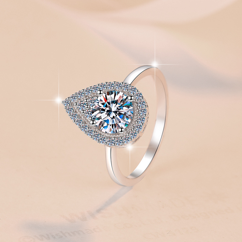 Sophisticated S925 Sterling Silver Piece Adorned by Genuine Moissanites A Timeless Statement Necklace or Earring Pairing