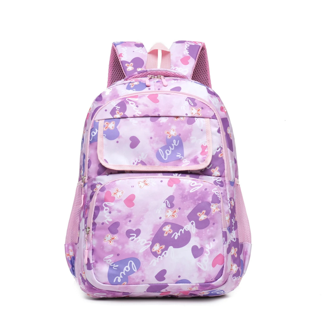 HighAesthetic StainResistant Nylon Printed DoubleShoulder Backpack for Primary School Students Grades 36 Large Capacity 250605