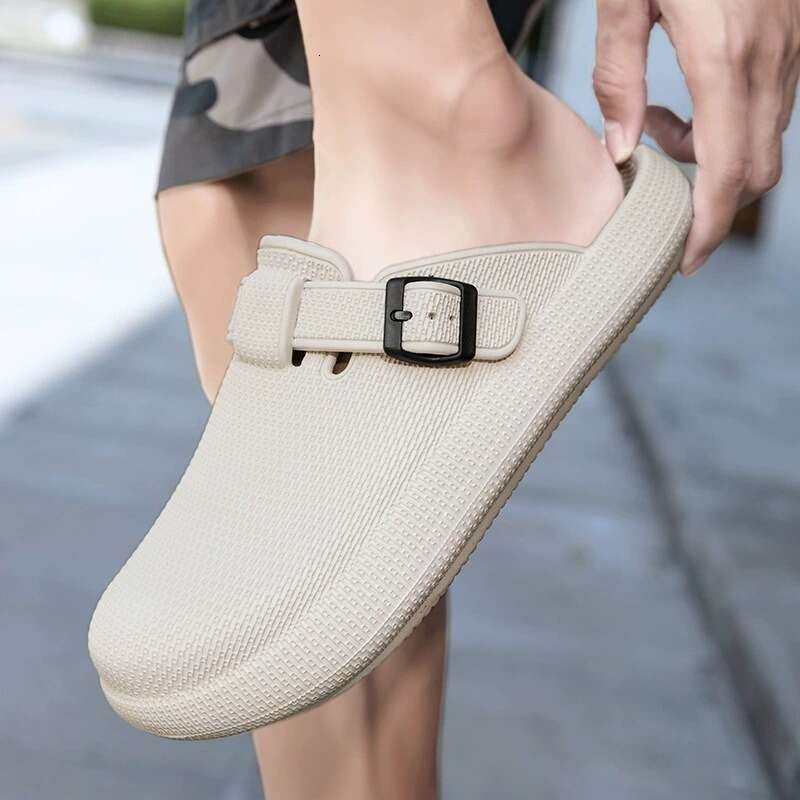 2025 New EVA Cushioning Slippers Women Trendy Closed-Toe Outdoor Non-Slip Beach Sandals for Men