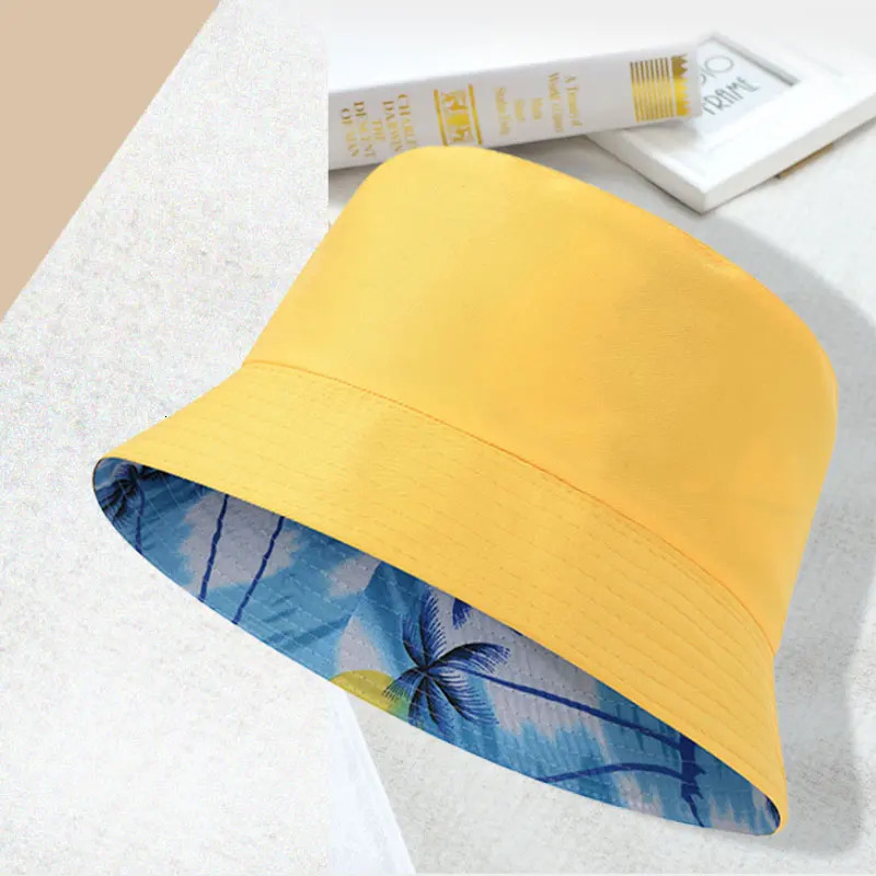 CUSTOM TEXT Reversible Bucket Hats Men Women Outdoor Fisherman Caps Beach Fishing Hat Unisex Chapeau Panama Hat 250605