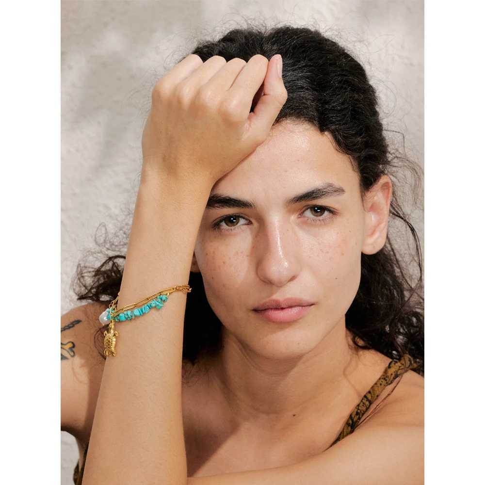 Yhpup Ocean Style Starfish Shell Pendant Handmade Necklace Summer Vacation Stainless Steel Jewelry Waterproof Z250607