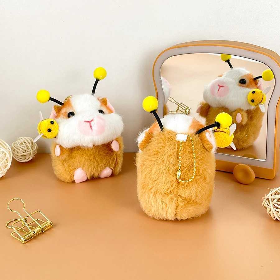Dutch pig plush pendant cute little bee doll creative keychain school bag pendant animal ornament pendant couple gift XJ250607