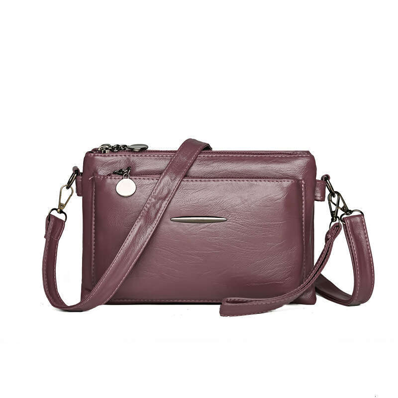 Women's 2025 New Multi-layer Coin Purse Phone Trendy Fashion Simple Soft Leather Shoulder Crossbody Bag