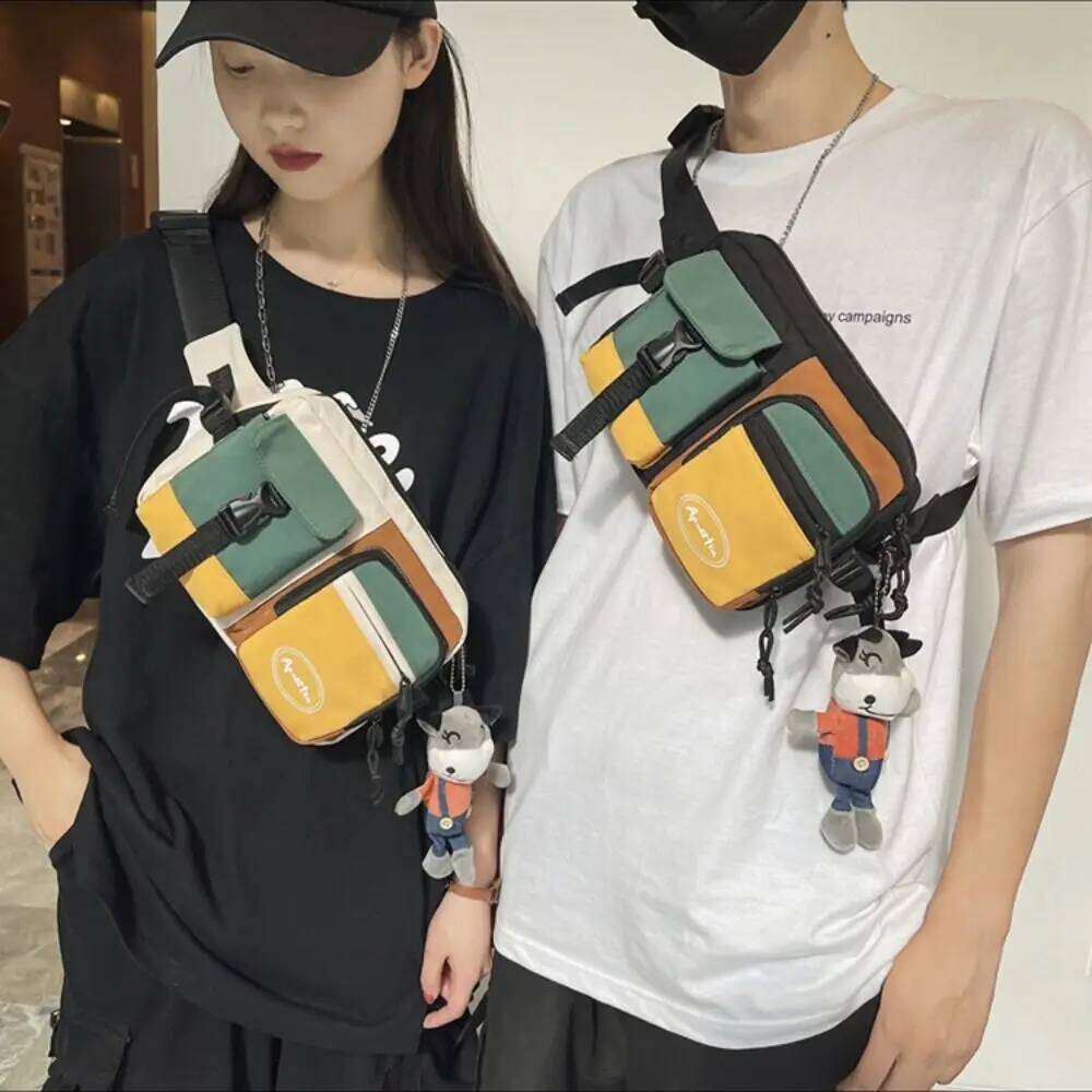 Nylon Men Large Capacity Chest Pack Casual Sling Sports Male Shoulder Outdoor Crossbody Bag