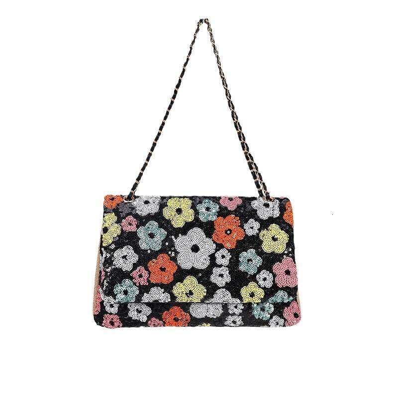 Designer bags Chain Sequin Shoulder 2024 New Embroidered Flower Women's Niche Design Underarm Bag