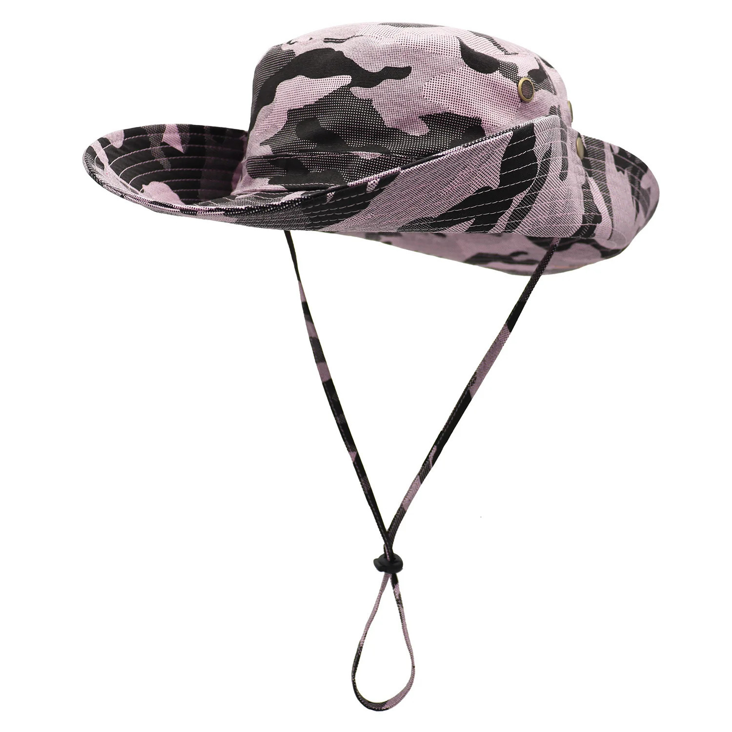 Camouflage Tactical Boonie Hats Camping Climbing Bucket Sniper Hat Men Outdoor Fishing Hiking Cap Sun Protective Boonie Caps 250606