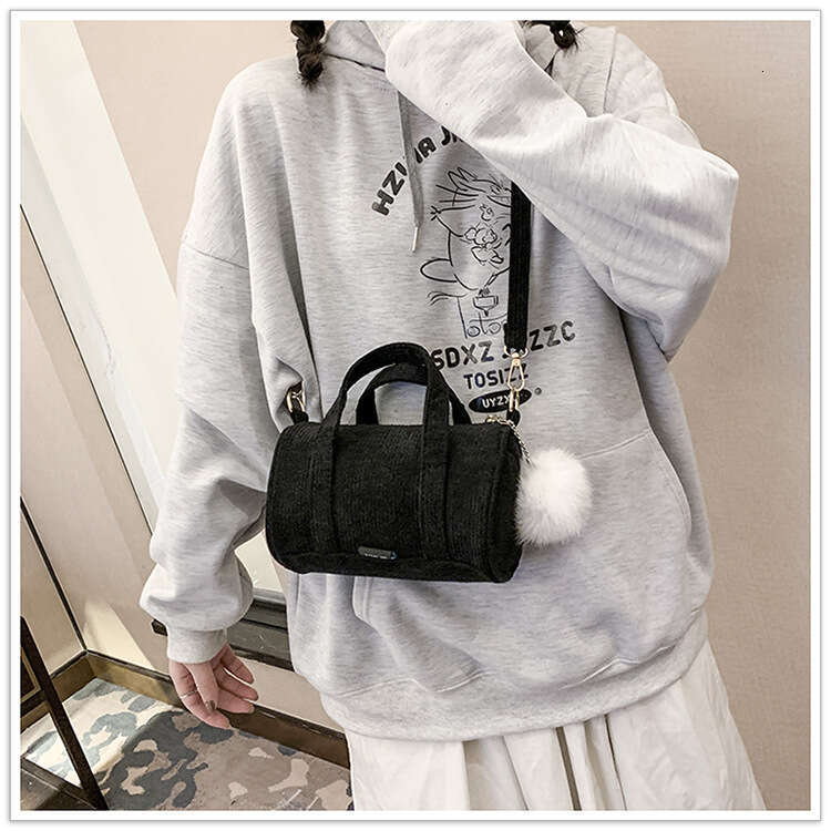 Women's Corduroy 2024 New Handbag Korean Fashion Simple Mori Pillow Crossbody Bag