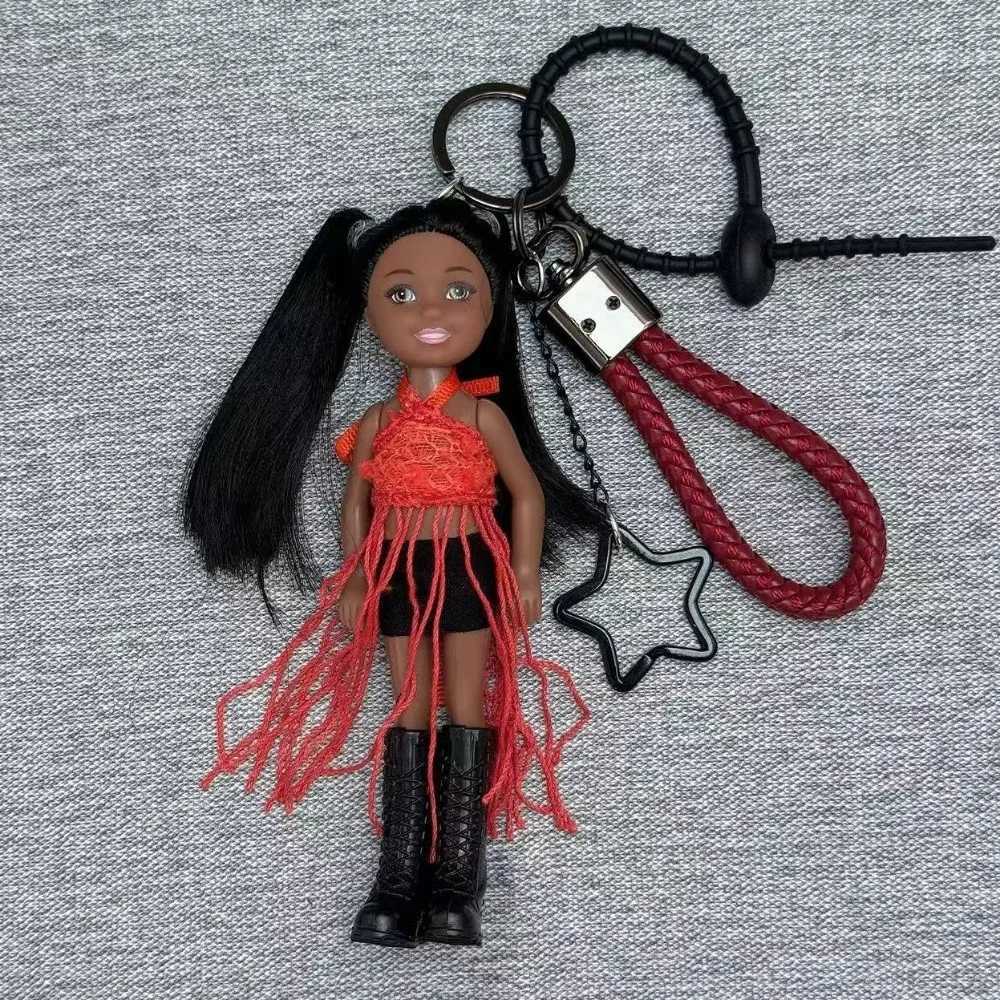 Princess Doll Pendant Keychain Backpack Hanging Ornament DIY Change Clothes Bag Charm Car Key Ring Bag Decor for Barbie Doll XJ250607