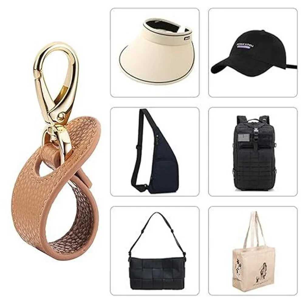 1PCS PU Leather Bag Buckle Travel Hat Clip Golf Baseball Hat Clip Summer Hat Strap Towel Glove Storage Wallet Buckle Latch Clip XJ250607