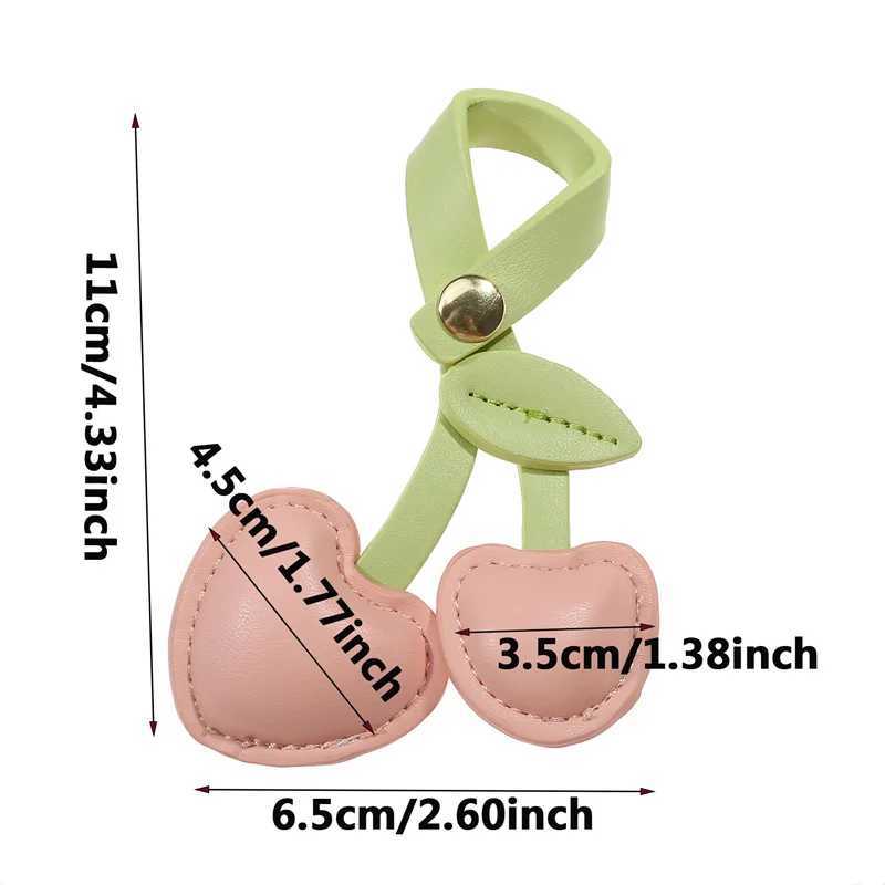 Bag Ornament Cute Peach Heart Cherry Fruit Cherry Car Key Chains Red Pink Love Versatile Bag Pendant Key Chains For Women XJ250607