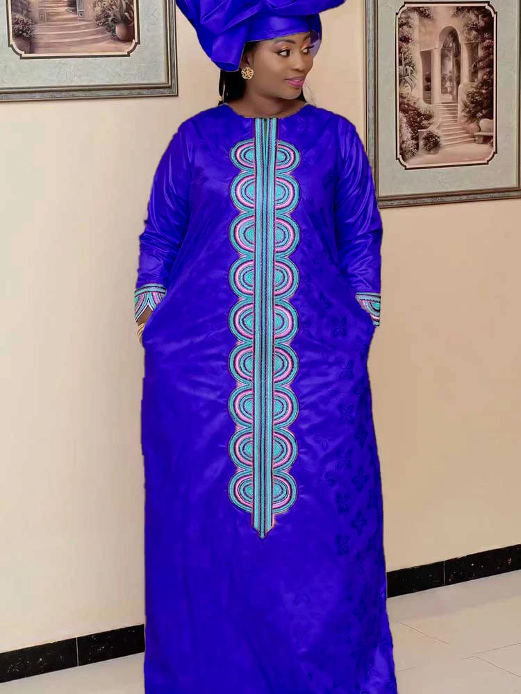 Original Bazin Riche Long Dresses Sexy Women Traditional Wedding Party Clothing Top Quality Bazin Riche Original Dresses 250603