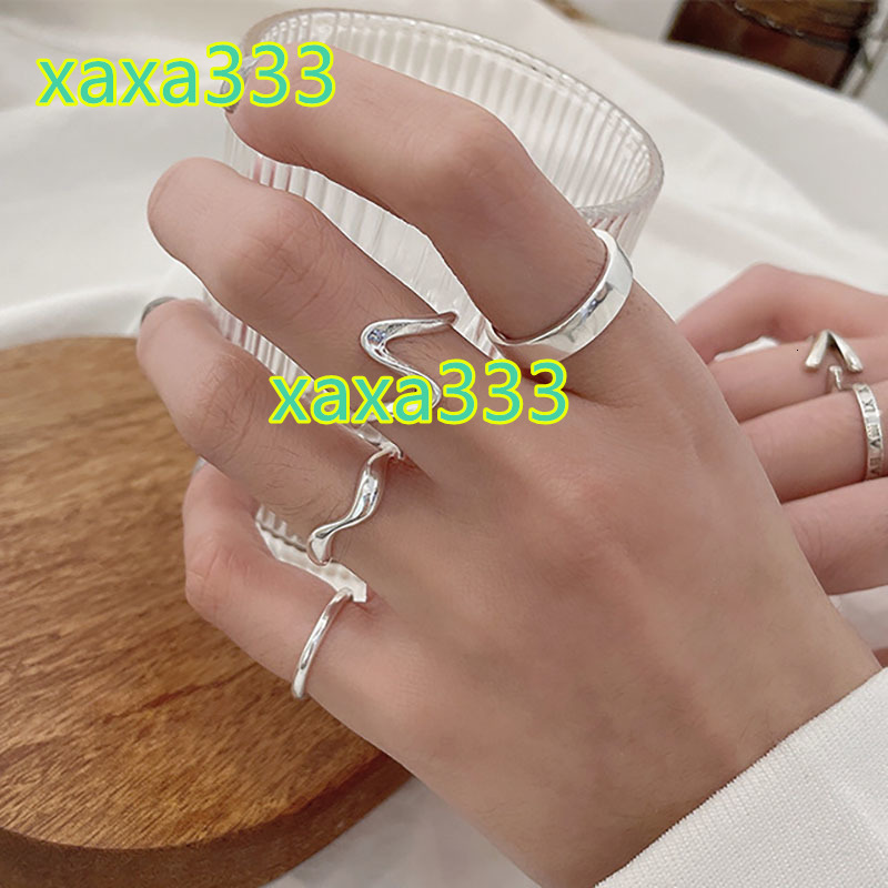 Wholesale personalized European and American design 925 silver Moissanite diamond open geometric ring, fashionable jewelry ring, unisex