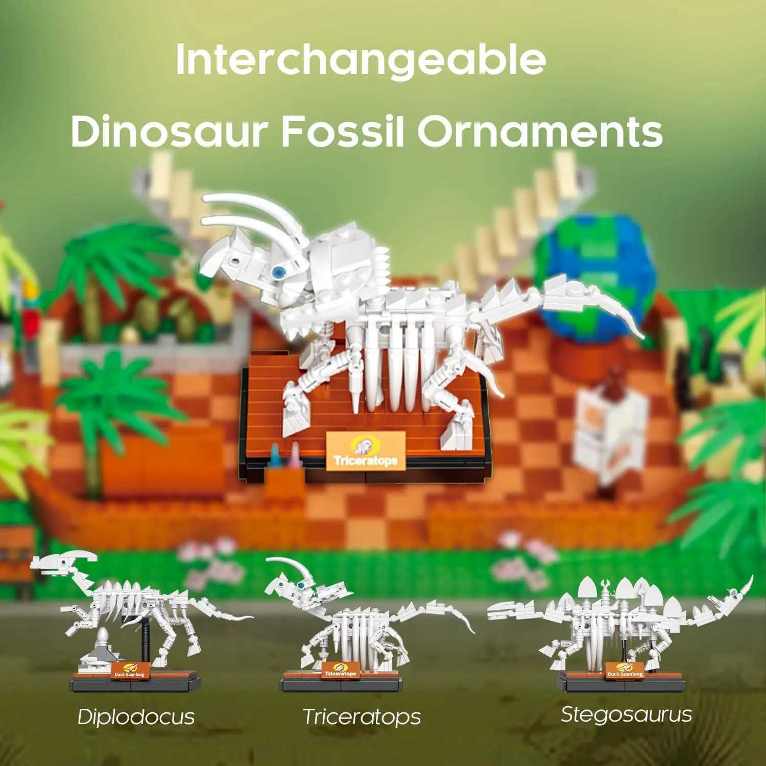 2788PCS Dinosaur Museum Building Blocks Park Dinosaurs World Street View Model Bricks Desktop Display Kids DIY Toys Idea Gifts Z250607