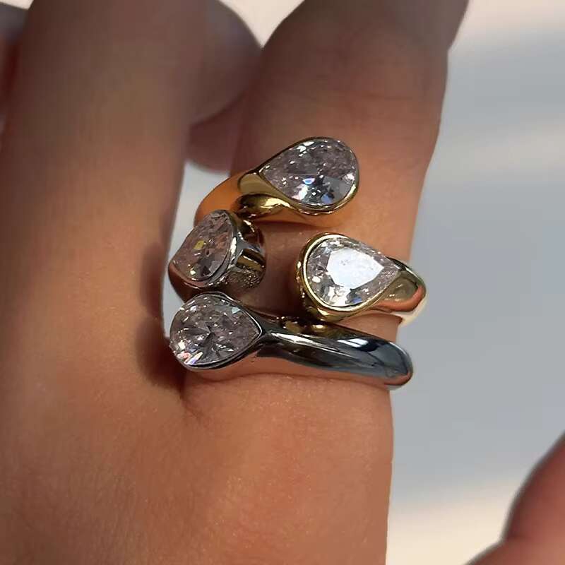 Moissanite ring; White gold; 18K gold ring; Fashion jewelry ring; Women's ring; Jewelry; Ring; High-end; Accessories