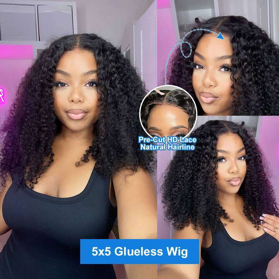 NAMM Xcurly Curly Short Bob Human Hair Wigs 13x4 13X6 HD Lace Frontal Brazilian Deep Wave 5x5 Closure Wig For Women Pre Plucked