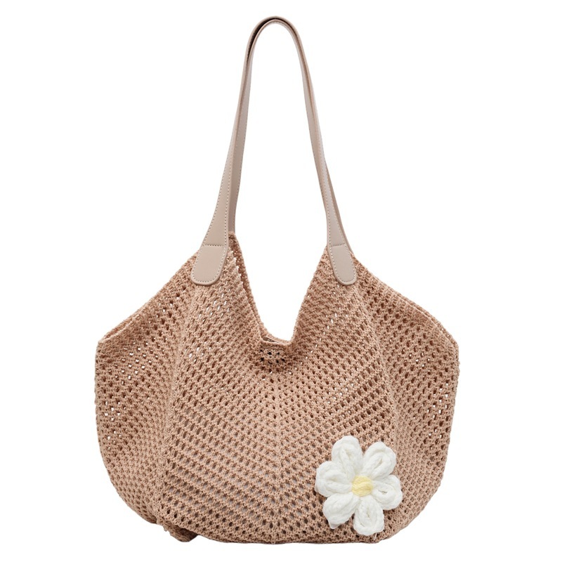 designer Forest Style Artistic Beach Vacation Travel Bag 2025 New Handwoven Large Capacity Shoulder Tot