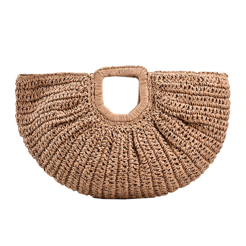 designer Straw Handbag for Women, Niche 2025 New Style, Single Shoulder Crossbody Bag, Versatile Beach Bag, Handheld Baske