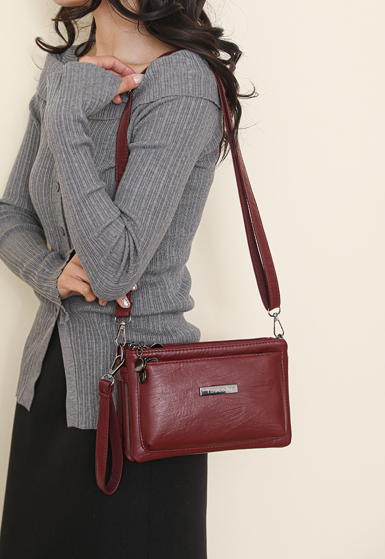 Free Shipping 2025 New Designer Bag Genuine Leather Luxury Women's Wallet Fashionable Multi Compartment Handbag High-end Trendy Shoulder Bag