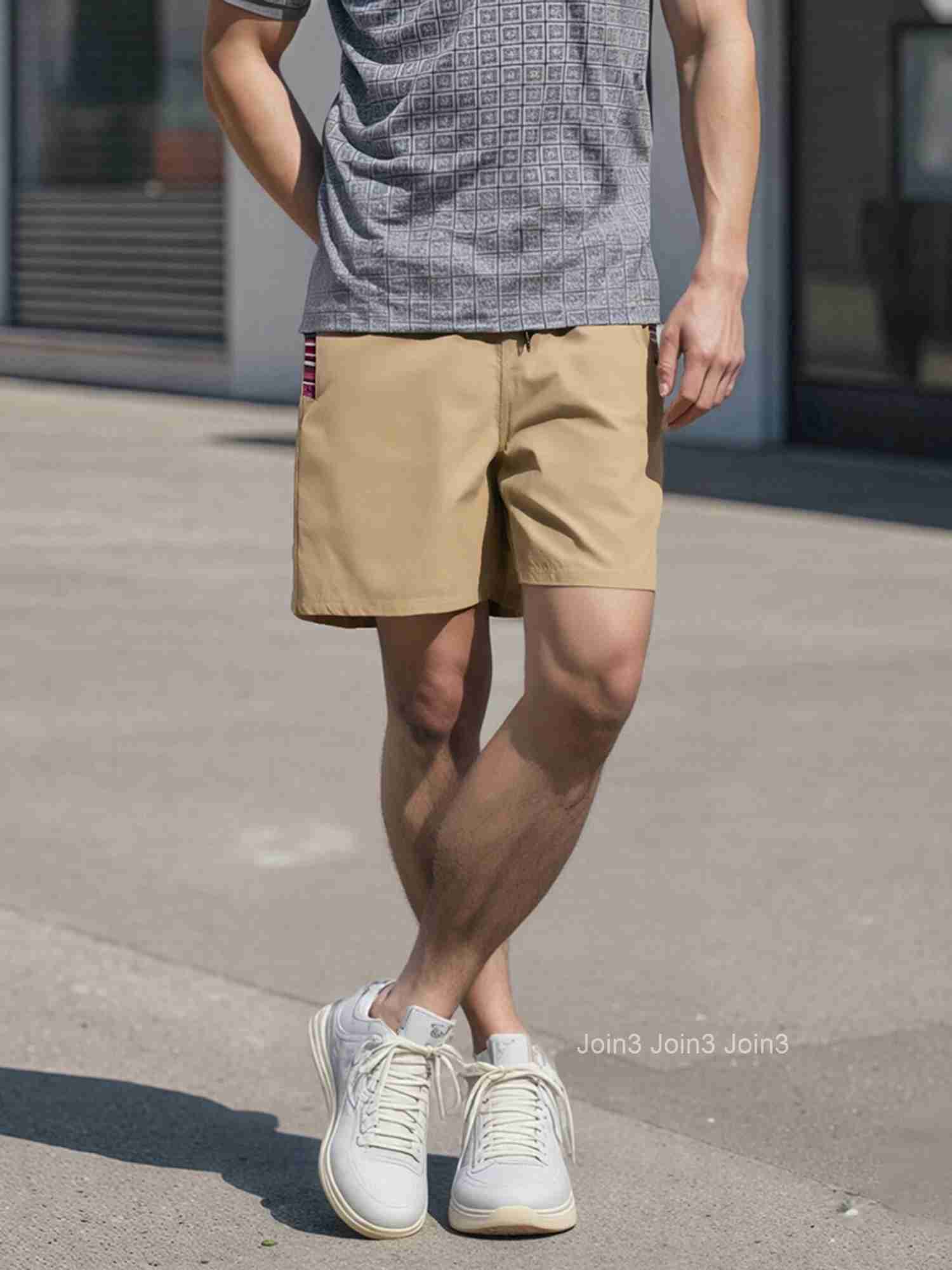 Mens Lightweight Drawstring Shorts with Pockets Breathable Casual Solid Color Elastic Waistband Joggers for Gym Beach
